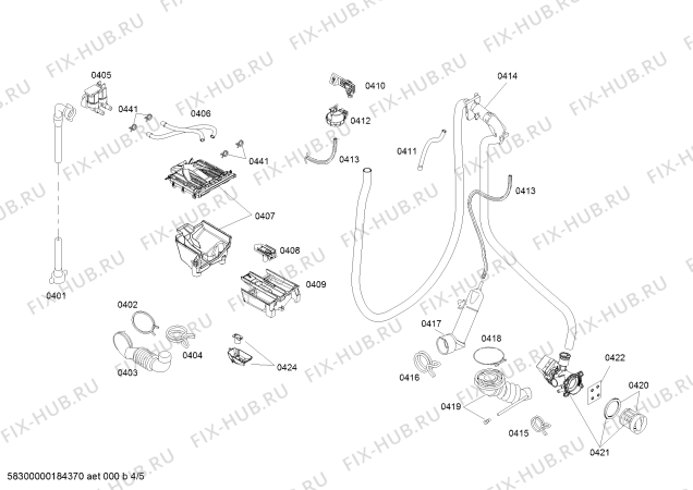 Схема №4 WAP242681W Maxx 8 с изображением Ручка для стиралки Bosch 12004979